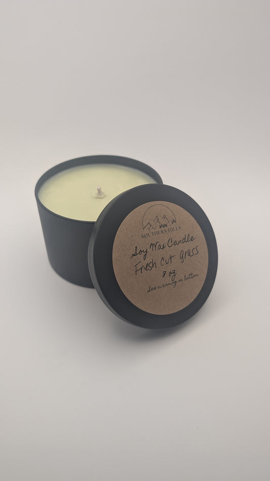 Fresh Cut Grass 8 oz Soy Candle