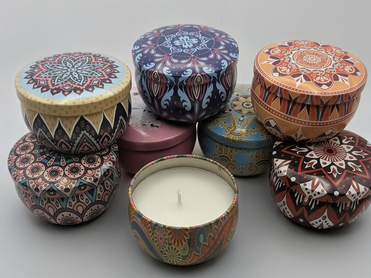 Mystic Orange 3 pack Small Boho Tins